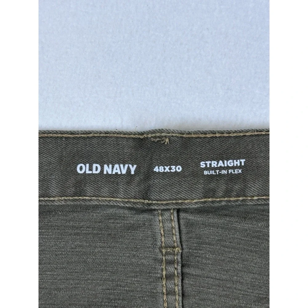 OLD Navy Straight Built In Flex Carpenter Pants Mens 48x30 NWT Brown Double Knee